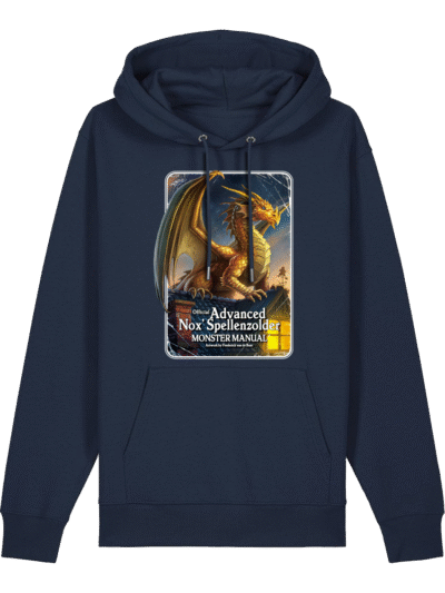 Hoodie-Sweatshirt - Navy Blue - DnD Golden Dragon
