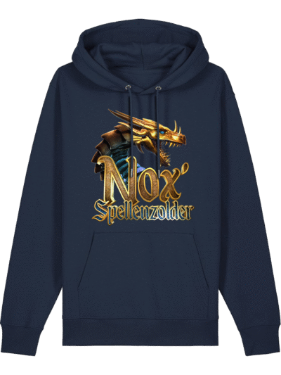 Hoodie-Sweatshirt - Navy Blue - Nox' Spellenzolder Logo